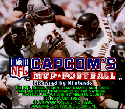 Capcom's MVP Football (USA) Title Screen